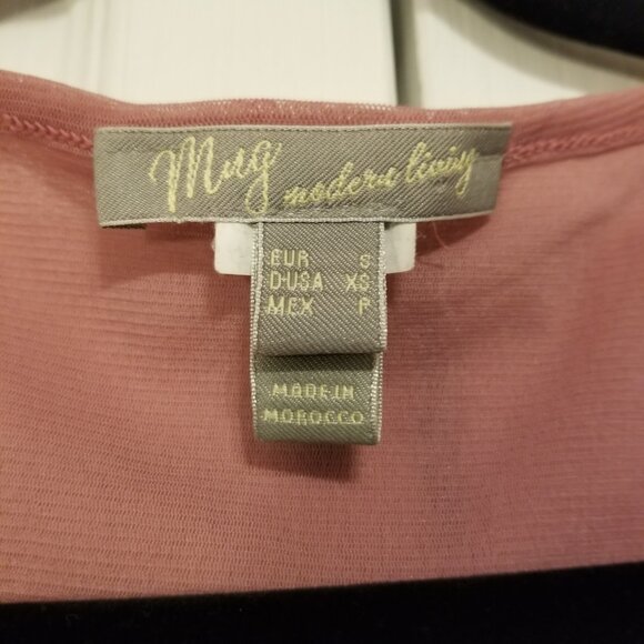 Pink Y2K Ruched Tank Top Mid Length Top Nude Women XS Vintage Feminine Girly - Picture 3 of 10